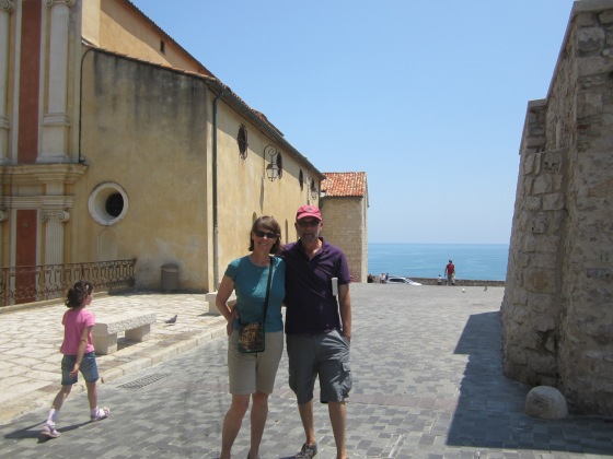 My parents right outside the Picasso Museum